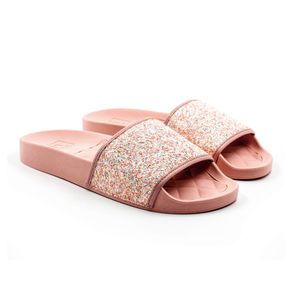 Slide Com Glitter Molekinha Multi Branco / Rosa 29